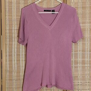 Jeanne Pierre‎ Women's XL Sweater Pink Cable Knit Preppy College Academia Casual